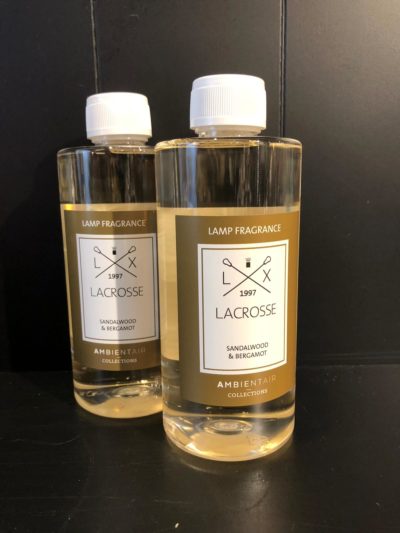 Geurbrander navulolie Lacrosse 500ml Sandalwood&Bergamot