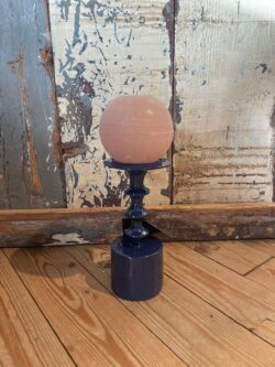 Candle holder indigo enamelv13x13x24