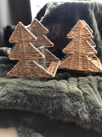 Rustic Rattan Lovely Trees Votive