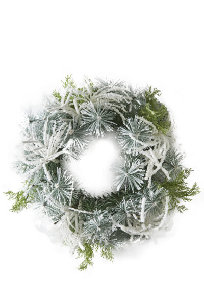 A Frosty Snow Wreath 70cm